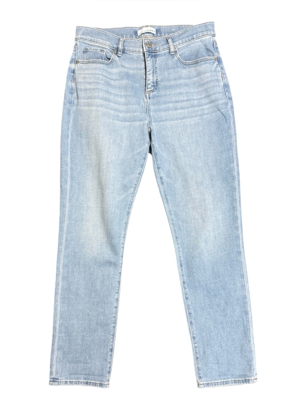 LOFT Pale Blue Straight-Leg Jeans size 29 or size 8 the girlfriend pants